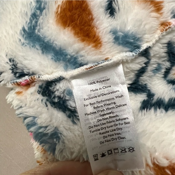 Eddie Bauer 1/4 Zip Pullover Fleece Aztec Print So Soft Size L - Picture 7 of 9